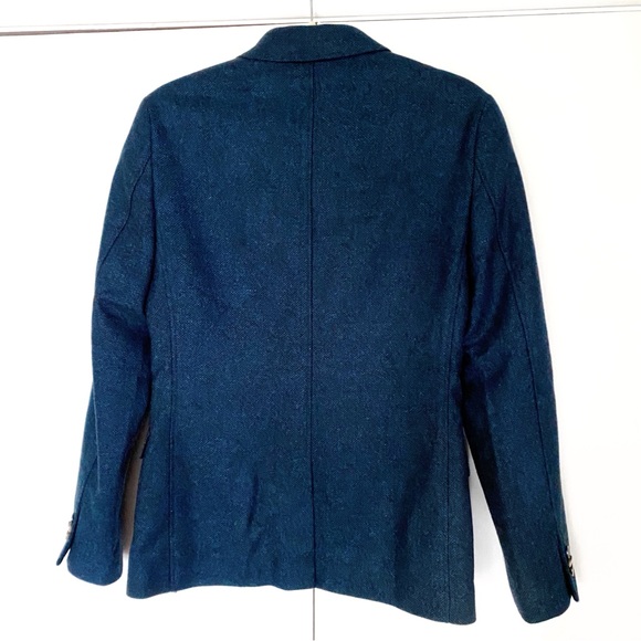 👔 MEN’S RIVER ISLAND DARK BLUE WOOL BLEND BLAZER JACKET! - Picture 2 of 14